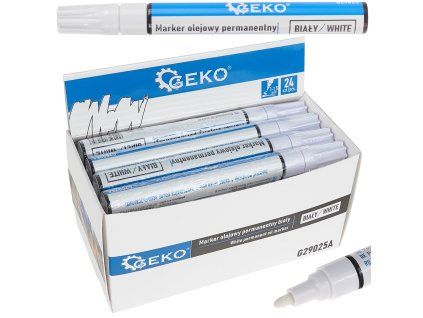 128157 permanentni olejovy fix bila barva vystavni karton 24 480