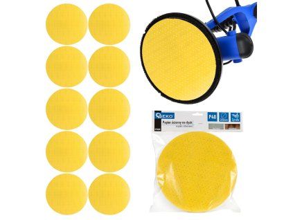 129415 brusny papir na kotouc geko 225 mm p40 s otvory profesionalni kvalita pro otocne brusky 10 ks