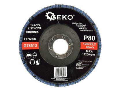78747 5 129400 listovy kotouc geko cyrkon 125 mm p80 baleni 10 ks pro univerzalni brouseni kovu a dreva