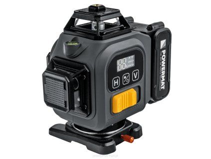 Křížový laserový nivelák PM-PLK-4DM3, 4D, zelený laser