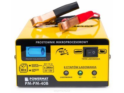 Mikroprocesorová nabíječka akumulátorů 6/12V POWERMAT PM-PM-40B