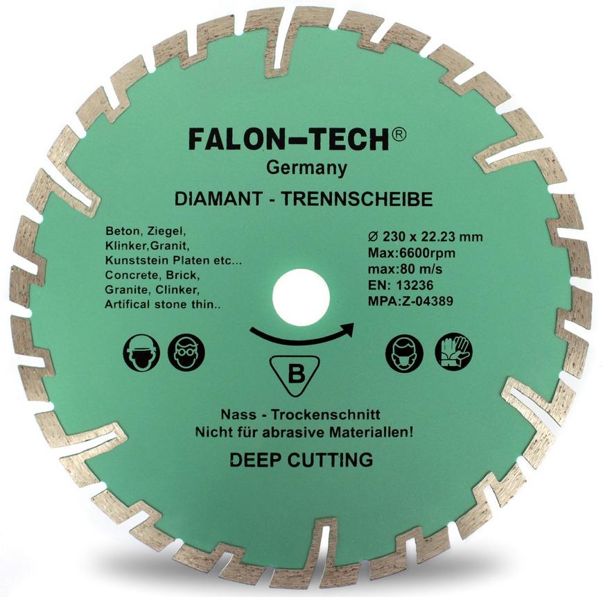 Diamantový řezný kotouč na beton 230mm — Celkový pohled