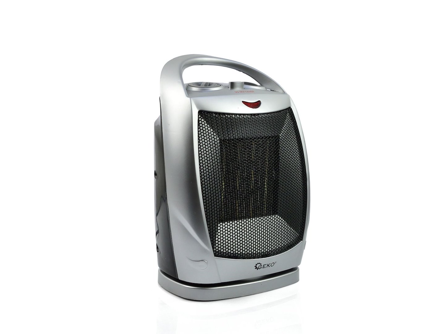 Keramický termoventilátor Geko PTC01 – 750 a 1500 W s regulací teploty a bezpečnostním termostatem — Regulační knoflík