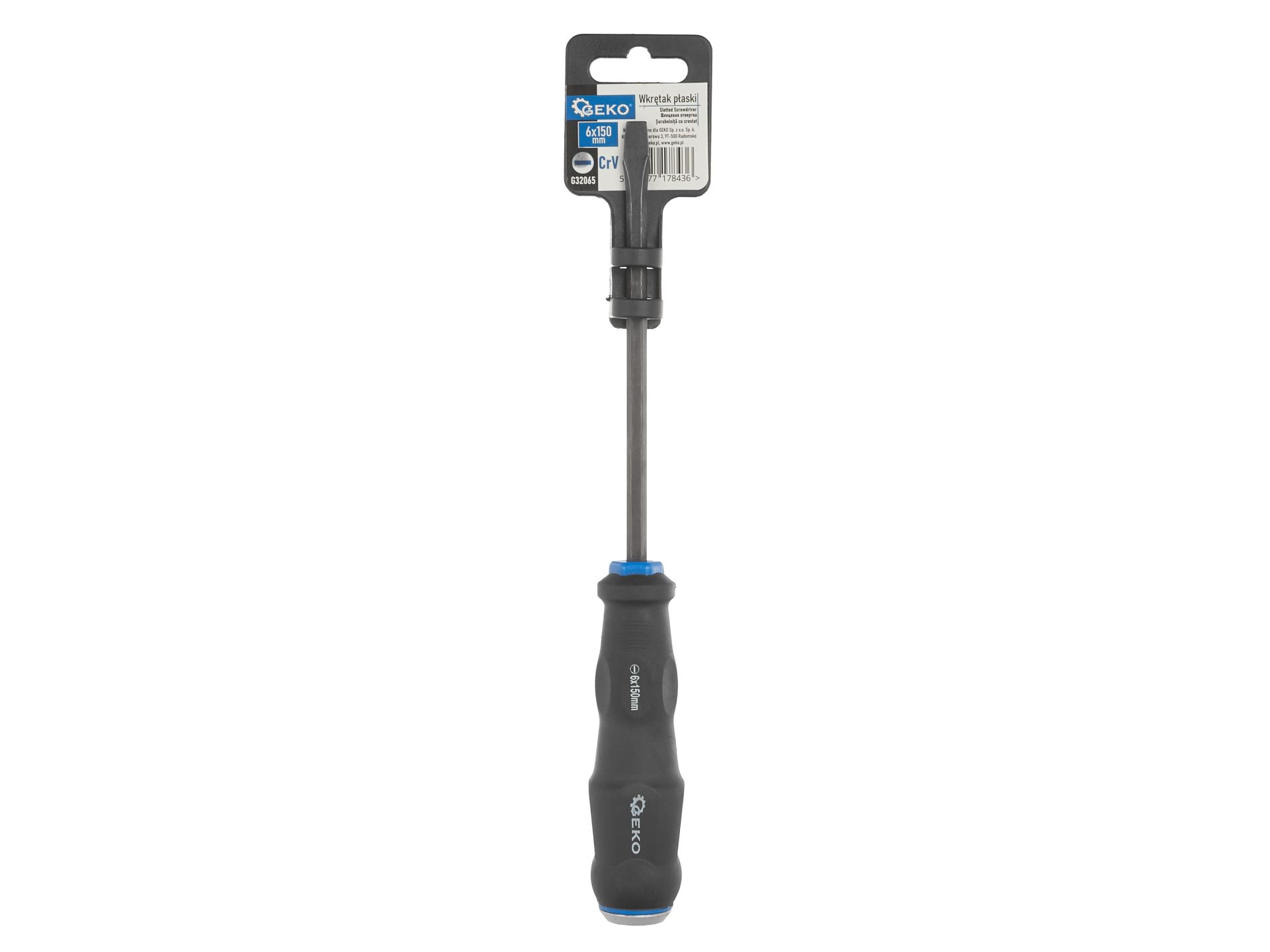 ŠROUBOVÁK PLOCHÝ DO POBIJANIA 6×150 MM CRV – Geko — Pracovní délka