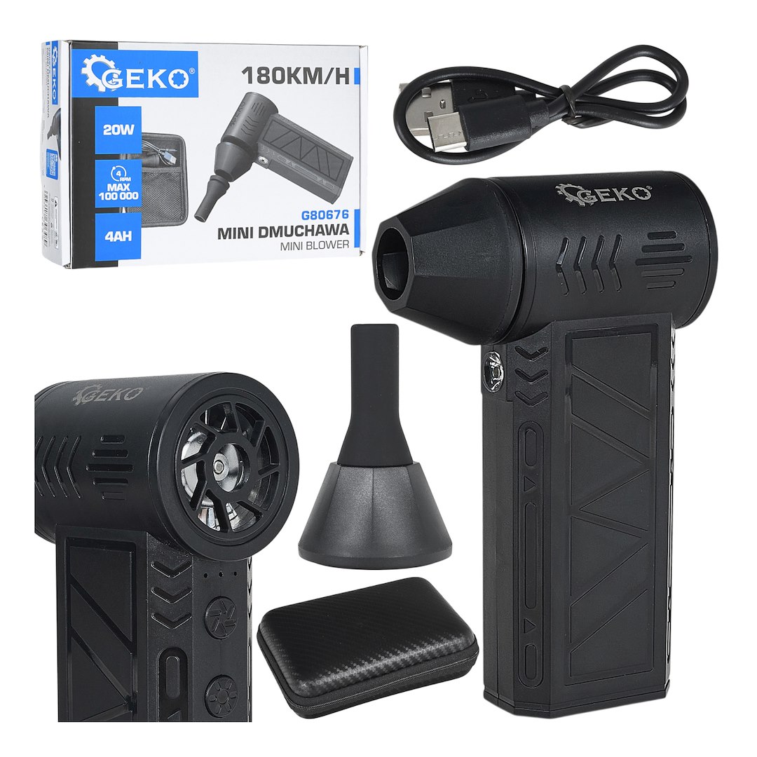 Mini dmuchawa COMPACT 7.4V 4000mAh USB-C LED – Geko — Celkový pohled