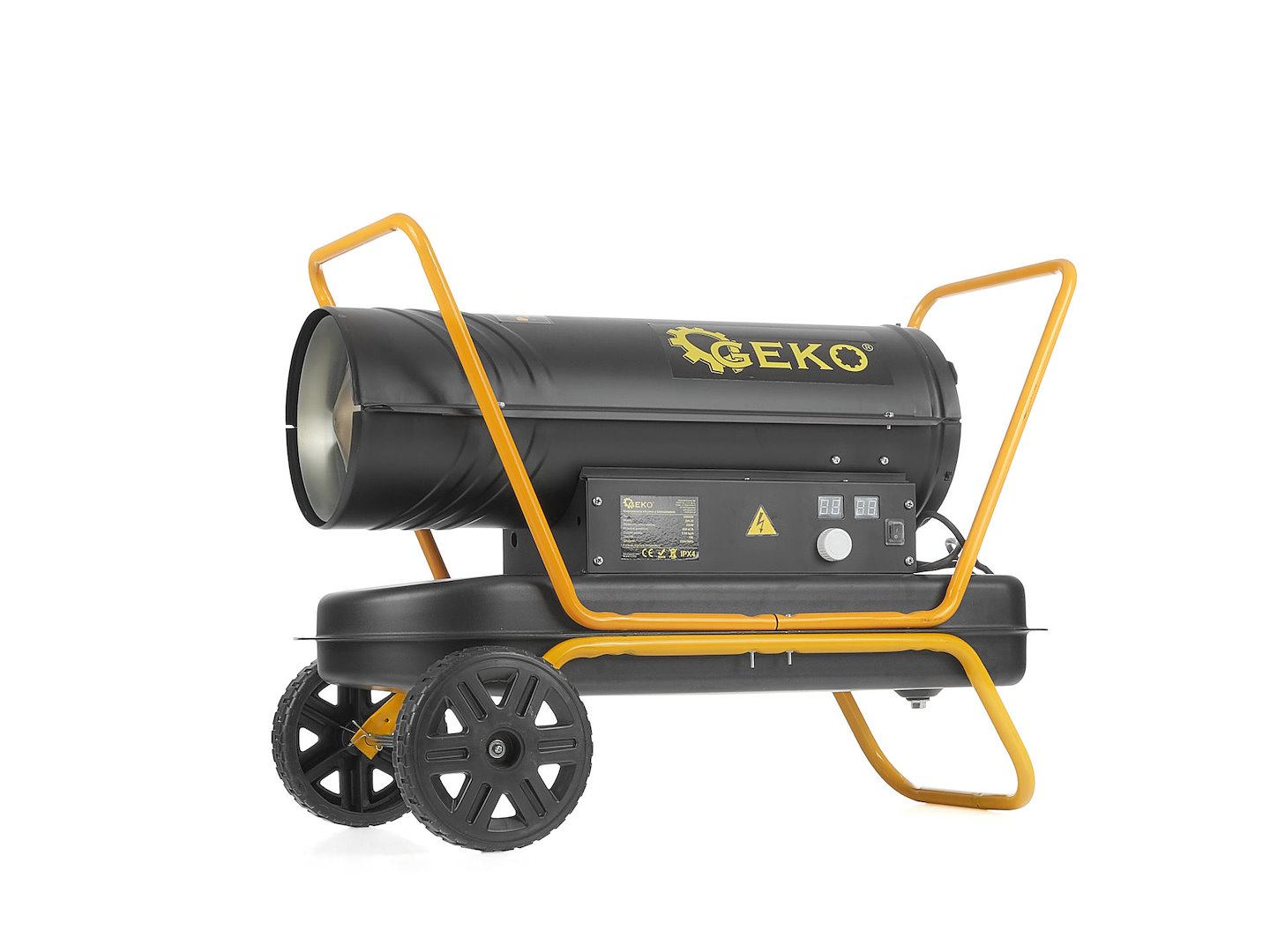 Olejový ohřívač Geko G80420 25 kW s termostatem — Celkový pohled