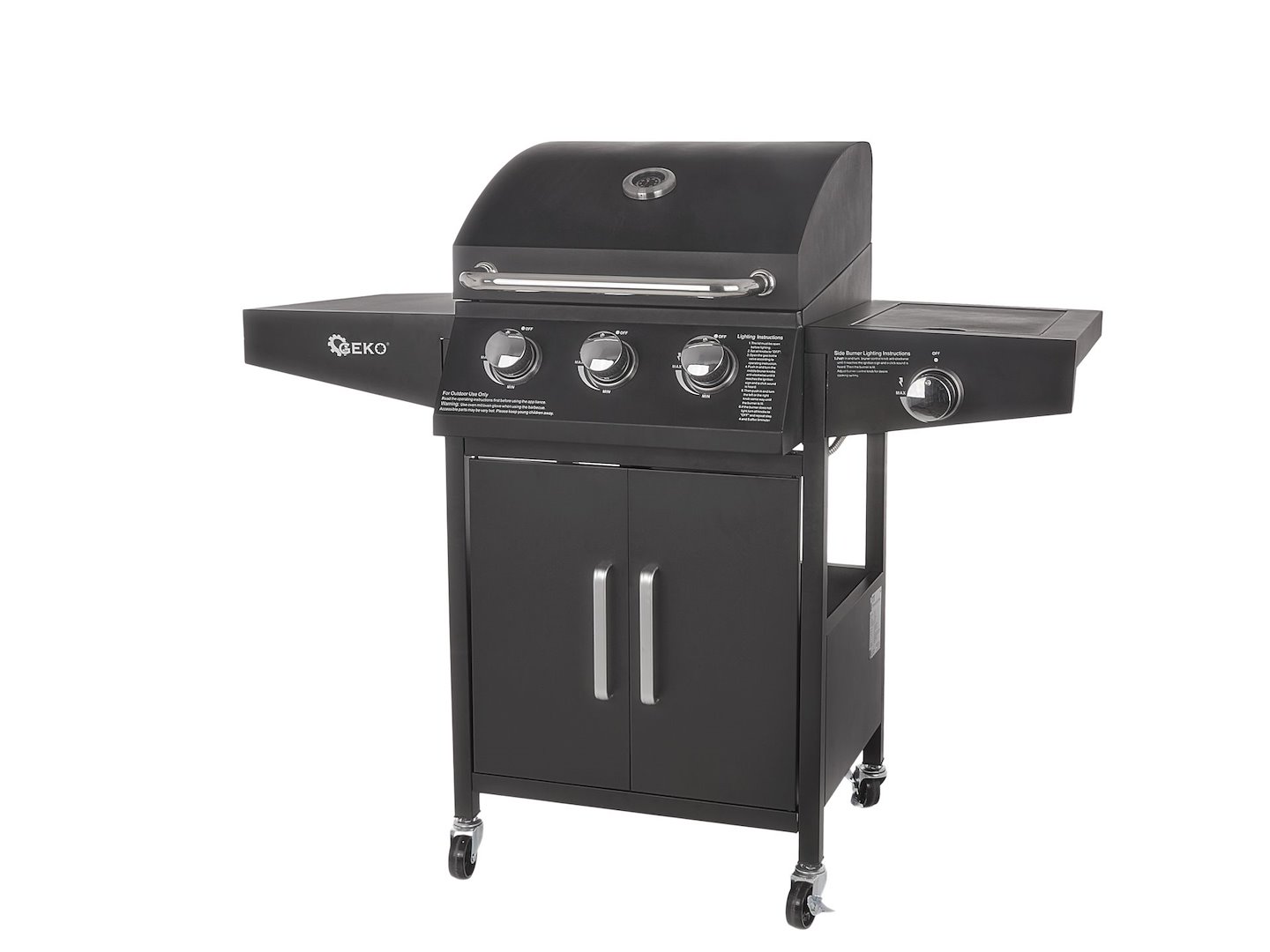 Plynový gril se 4 hořáky (3+1) 13,5 kW — Detail konstrukce