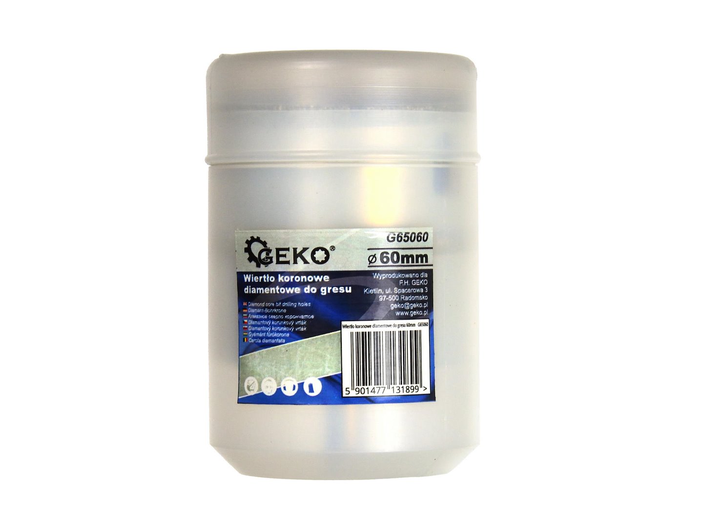 Diamantová korunová vrták do dlaždic 60 mm PROFI – Geko 1