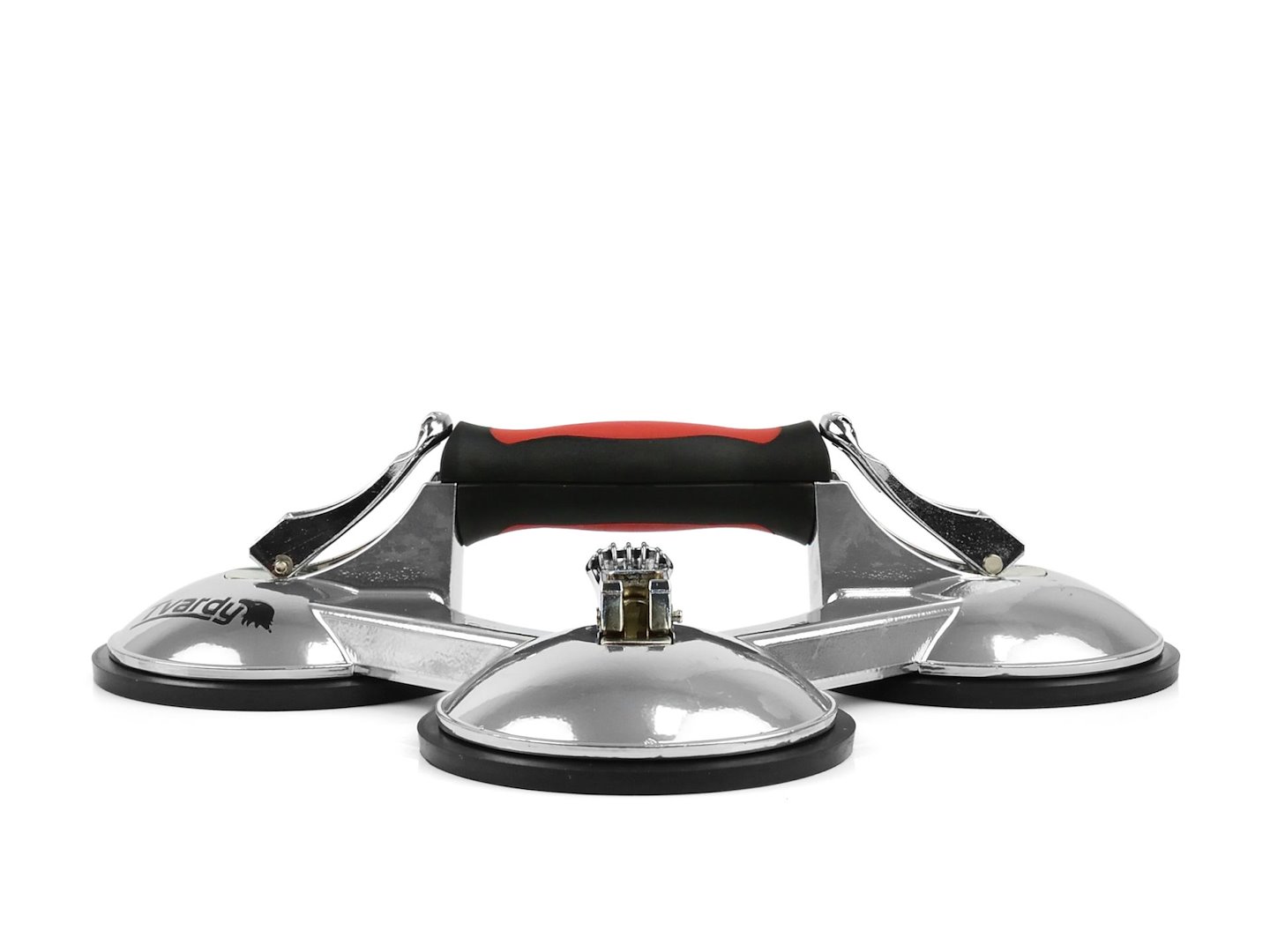 Držák-přísavka na sklo ALU 3x125 mm 190 kg Geko 5901477172946 — Detail přísavek