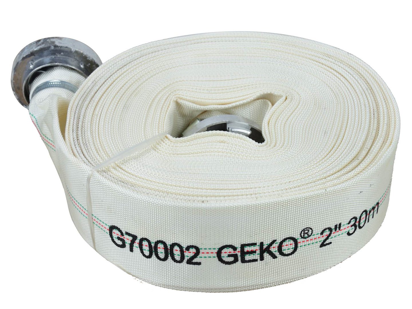 Hadice textilní hasičská 2" 30 m s koncovkami – Geko G70002 4