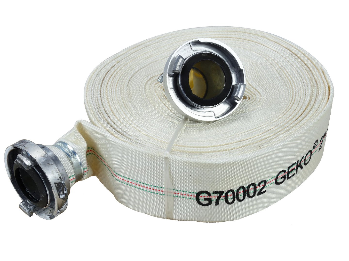 Hadice textilní hasičská 2" 30 m s koncovkami – Geko G70002 1