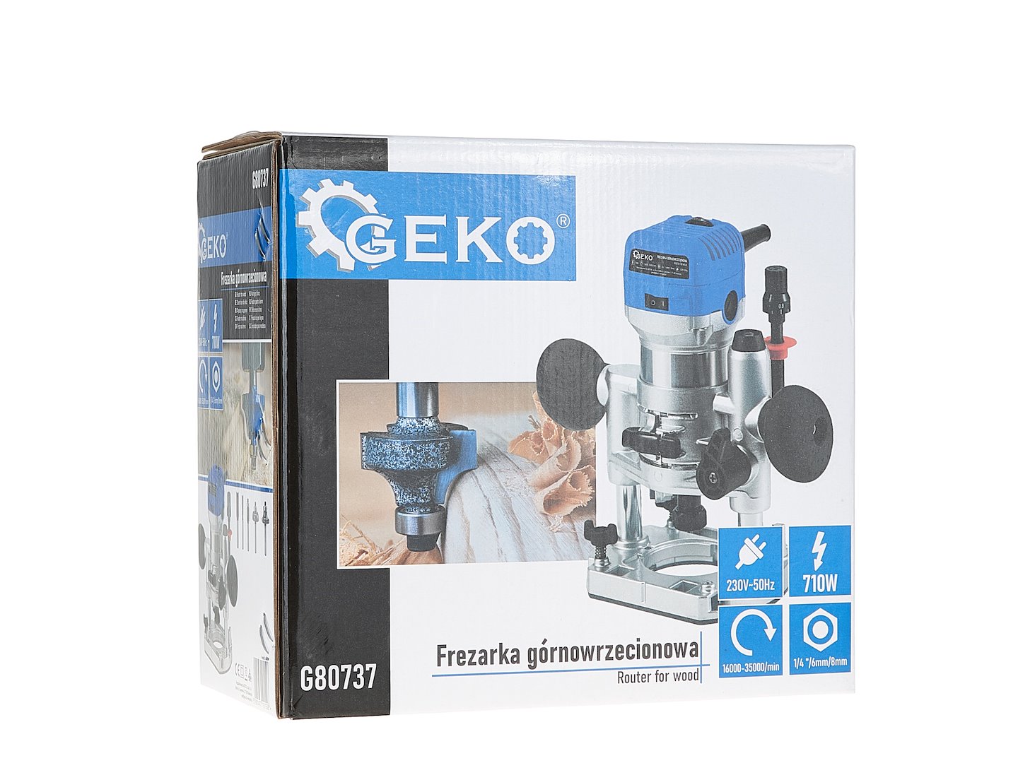 Horní frézka 710 W s regulací otáček a podstavcem – Geko 3