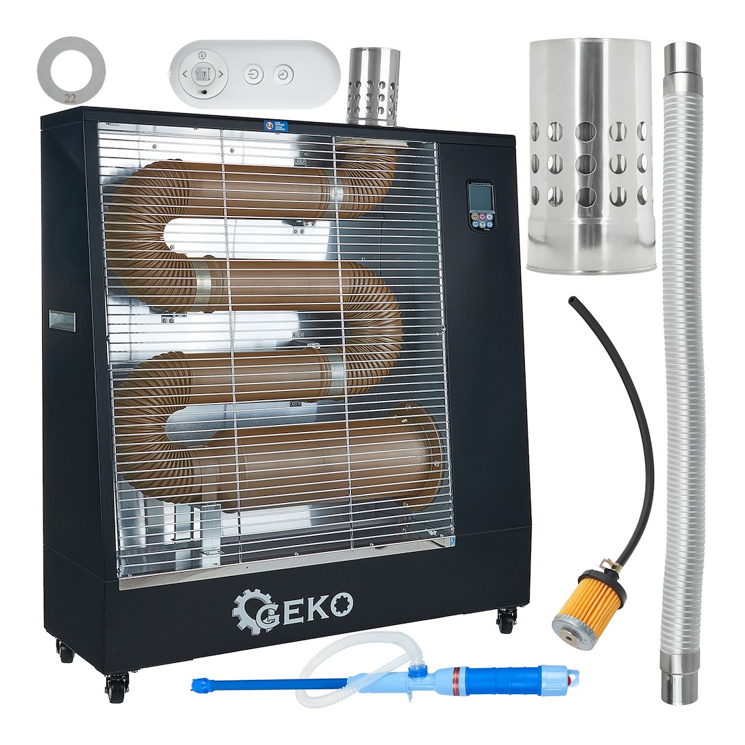 Infračervený olejový ohřívač Geko 13 kW s termostatem a ochranou proti přehřátí — Celkový pohled
