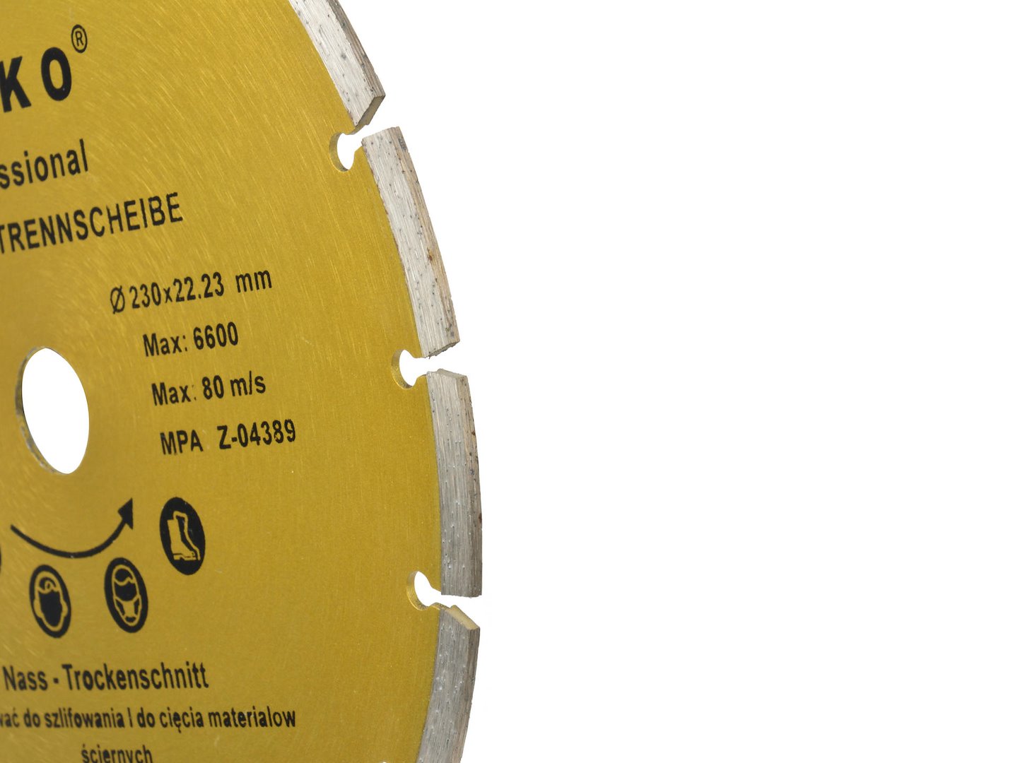Segmentový kotouč Geko průměr 230 mm — Detail