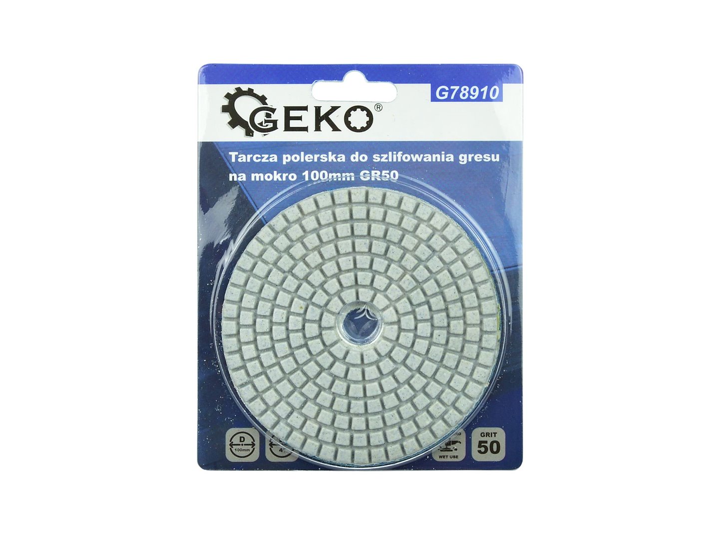 Lešticí kotouč pro mokré broušení dlažby 100 mm GR50 – sada 5 kusů (Geko) 5