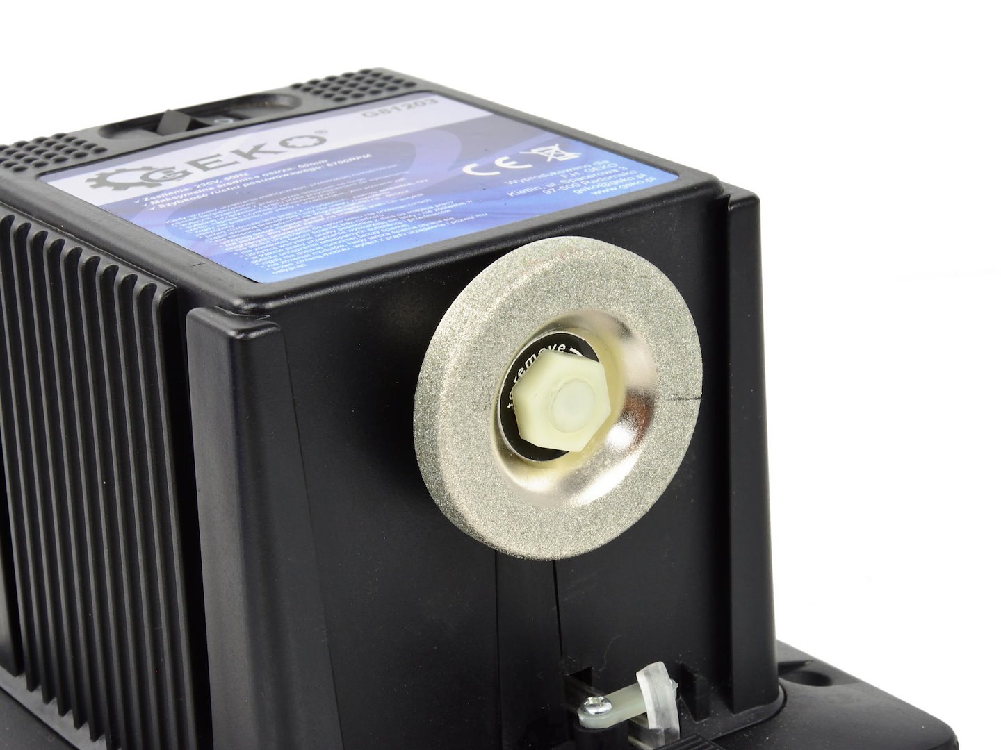 Multifunkční elektrická ostřička nožů, vrtáků a sekáčů Geko G81203 – 65 W, diamantový kotouč 6