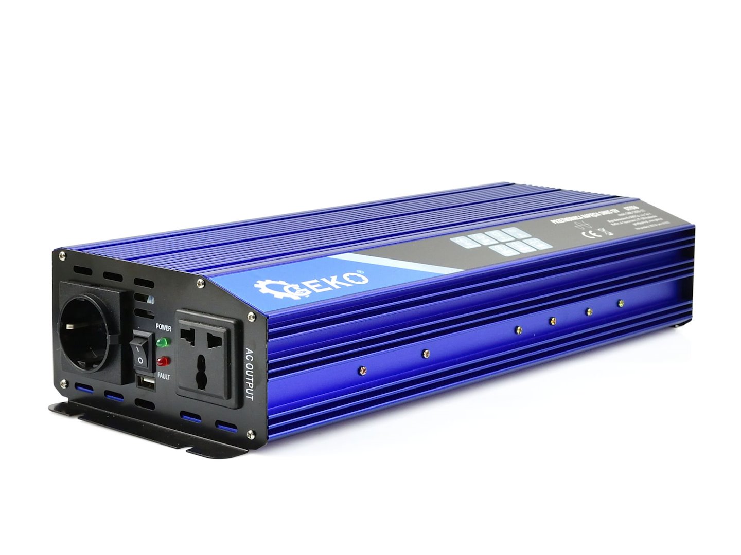 Napěťový měnič Geko SINUS 24V/230V 2000/4000W — Detail konstrukce