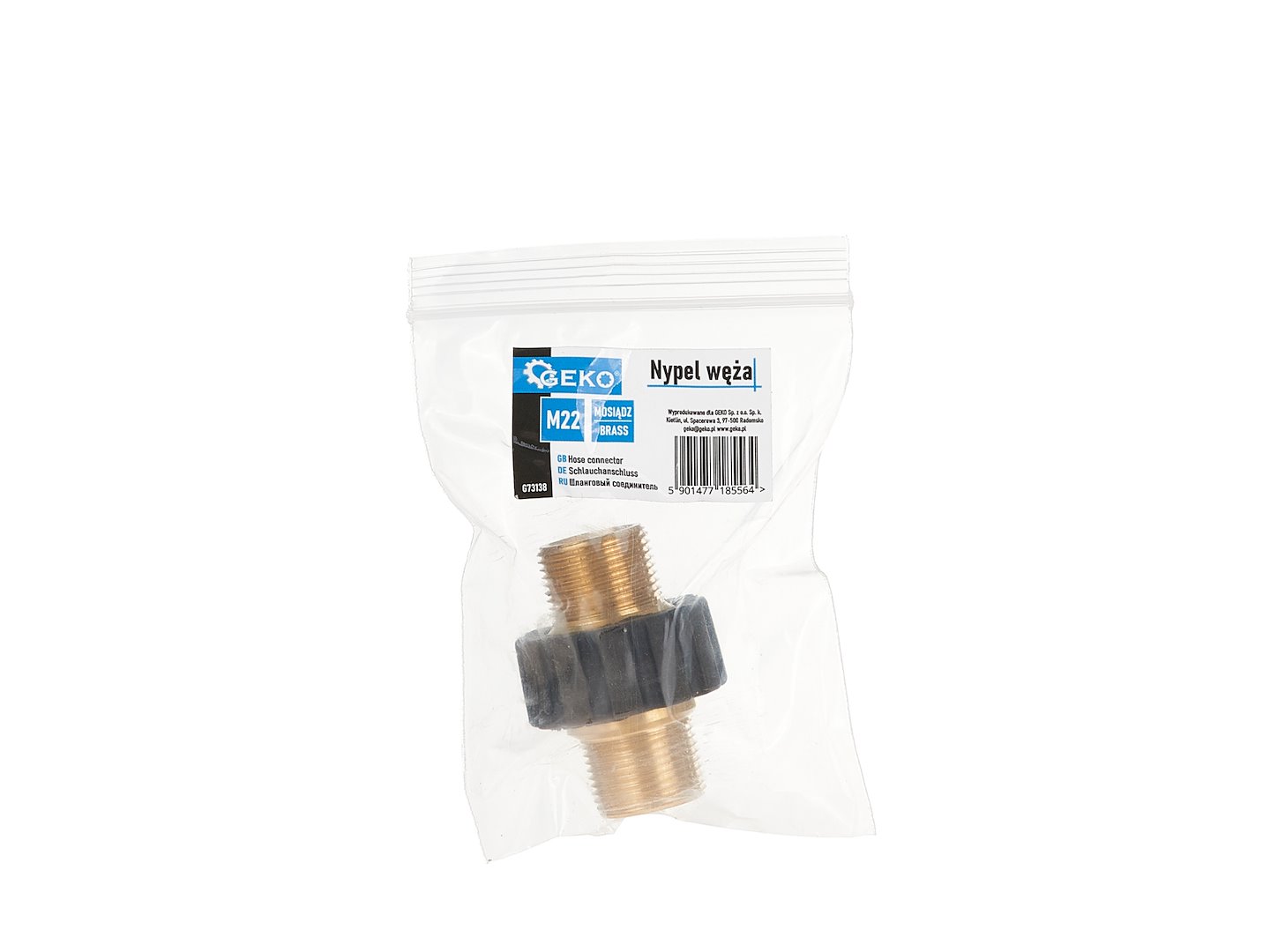 Nippel hadice Geko M22-M22 — V provozu