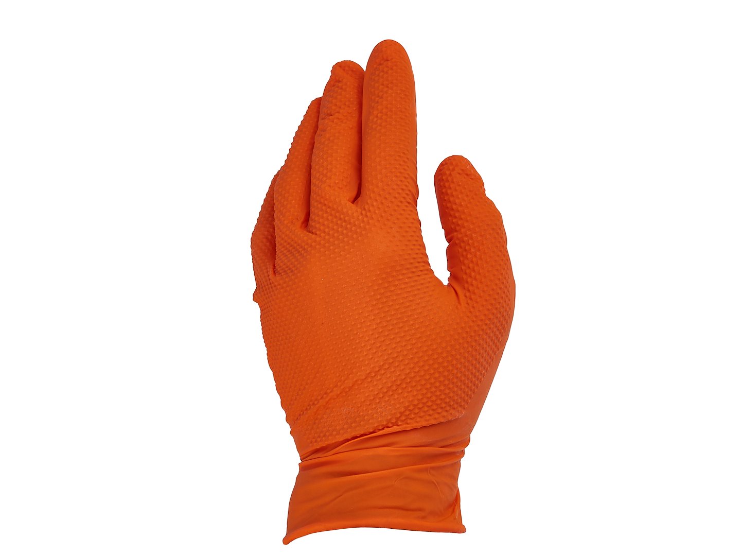 Nitrilové rukavice Geko SOLID GRIP, 50 kusů, velikost L, oranžové — Detail