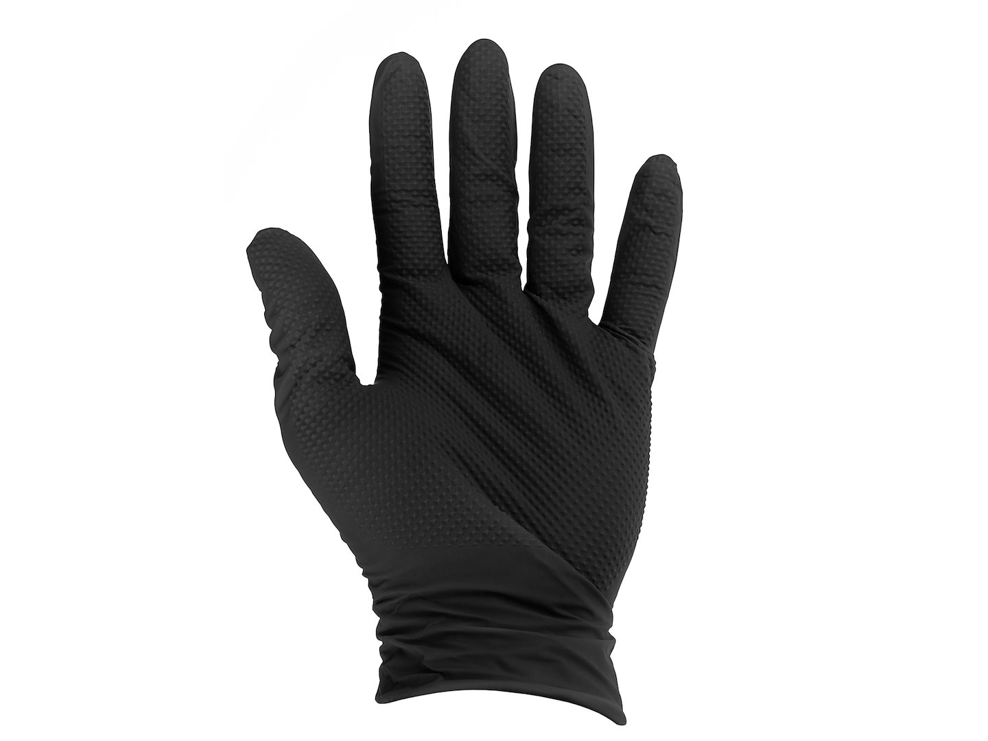 Nitrilové rukavice Geko SOLID GRIP 50 ks, velikost M, černé — V provozu