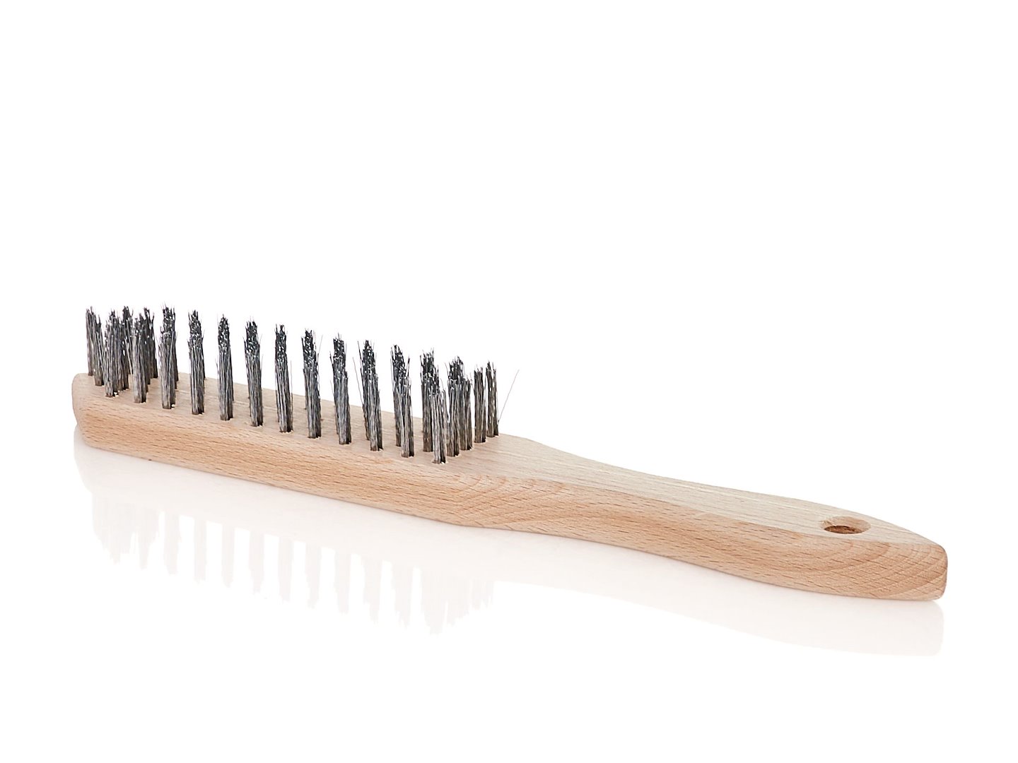 Drátěný kartáč Geko 5 řad černý pro dřevo 16,5 cm — Celkový pohled
