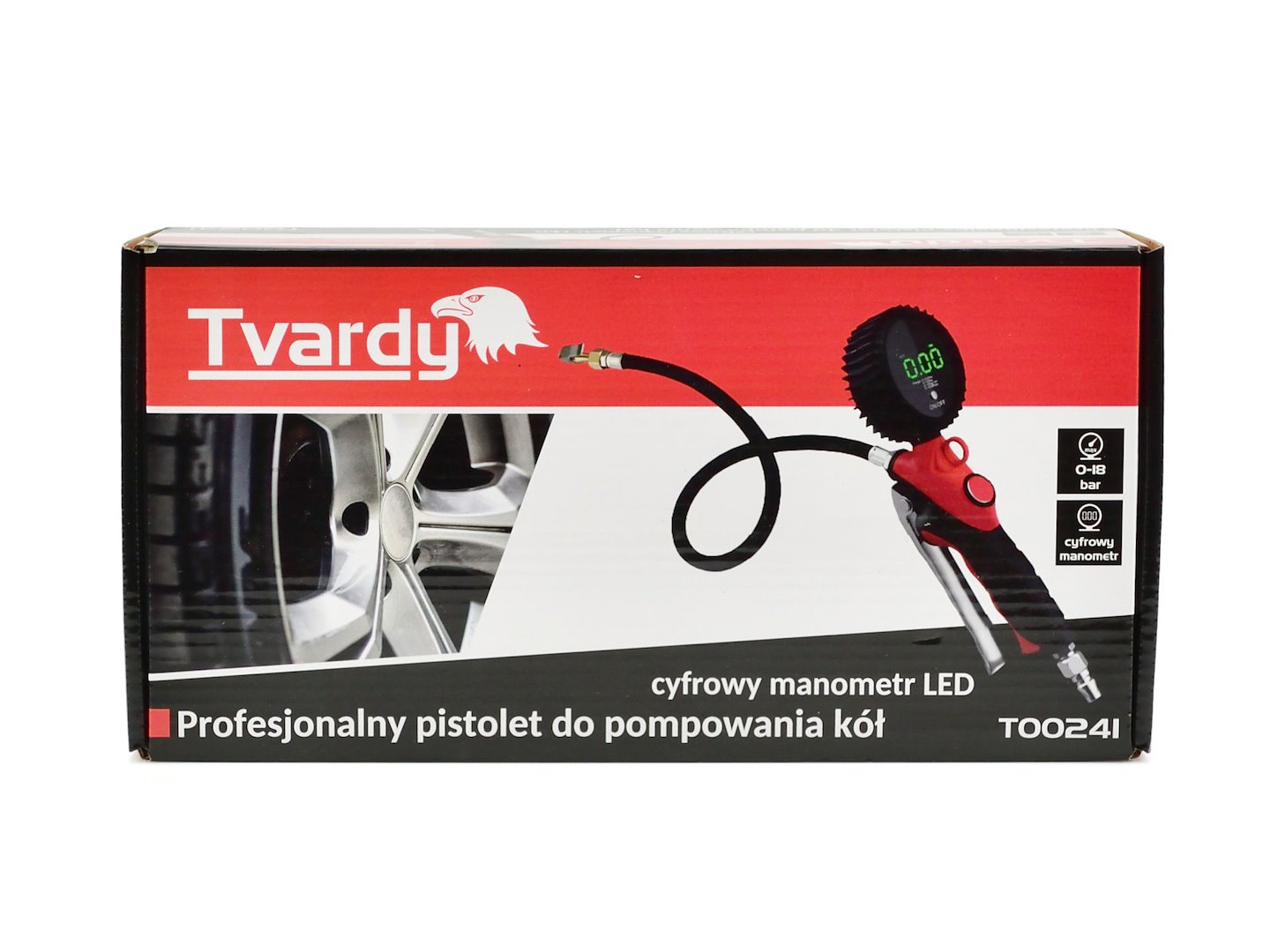 Profesionální pistole na huštění kol Geko s digitálním LED manometrem 0–18 bar 5