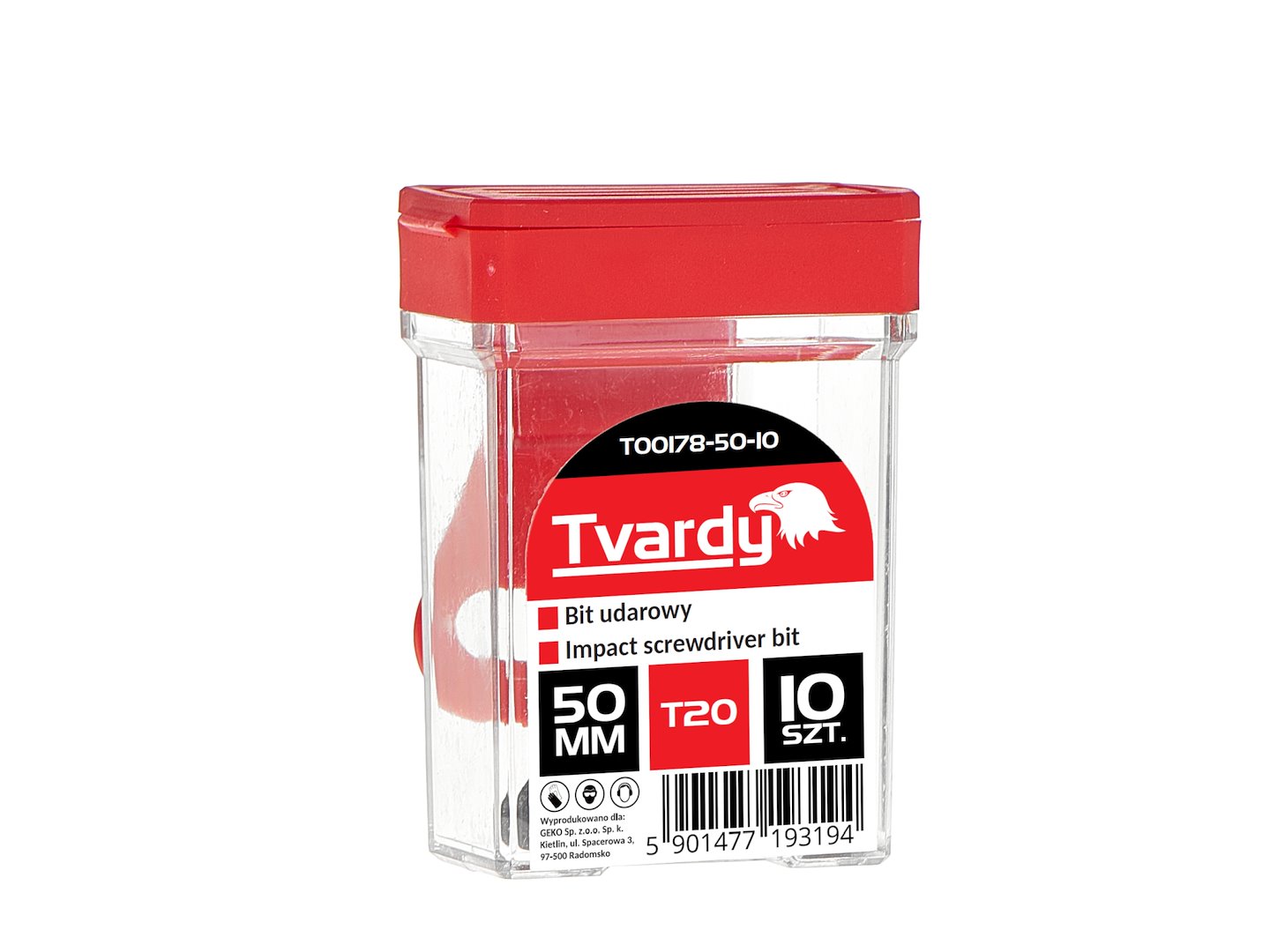 Rázový bit T20 50 mm S2 – krabička 10 kusů | Geko 3
