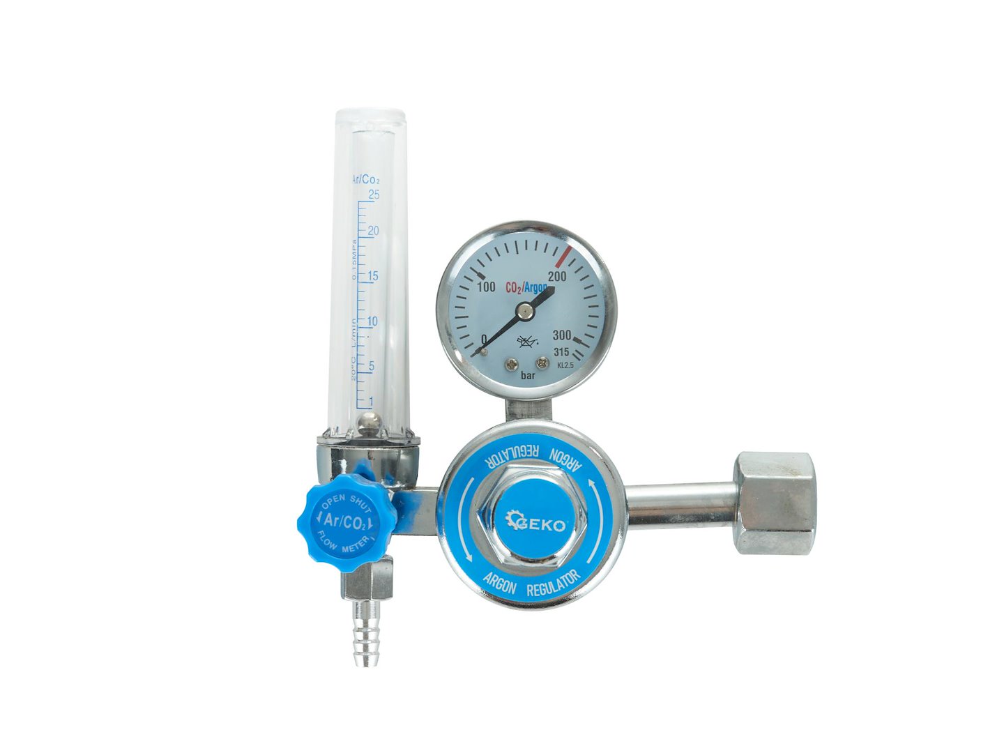Reduktor CO2/ARGON s rotametrem Geko 2345421 — Detail rotametru