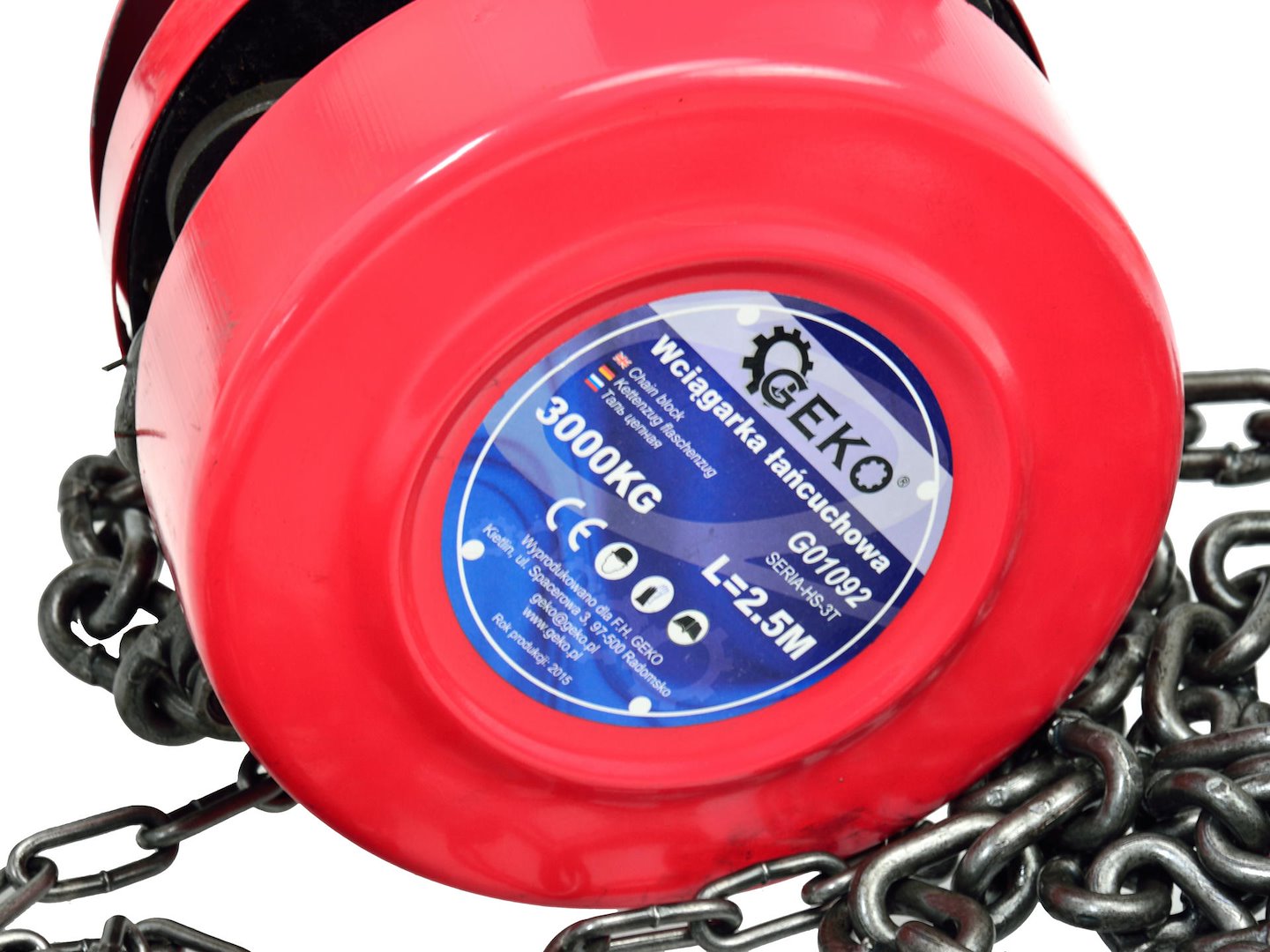 Řetězový naviják 3 t x 2,5 m Geko G-G01092 — Použití v provozu