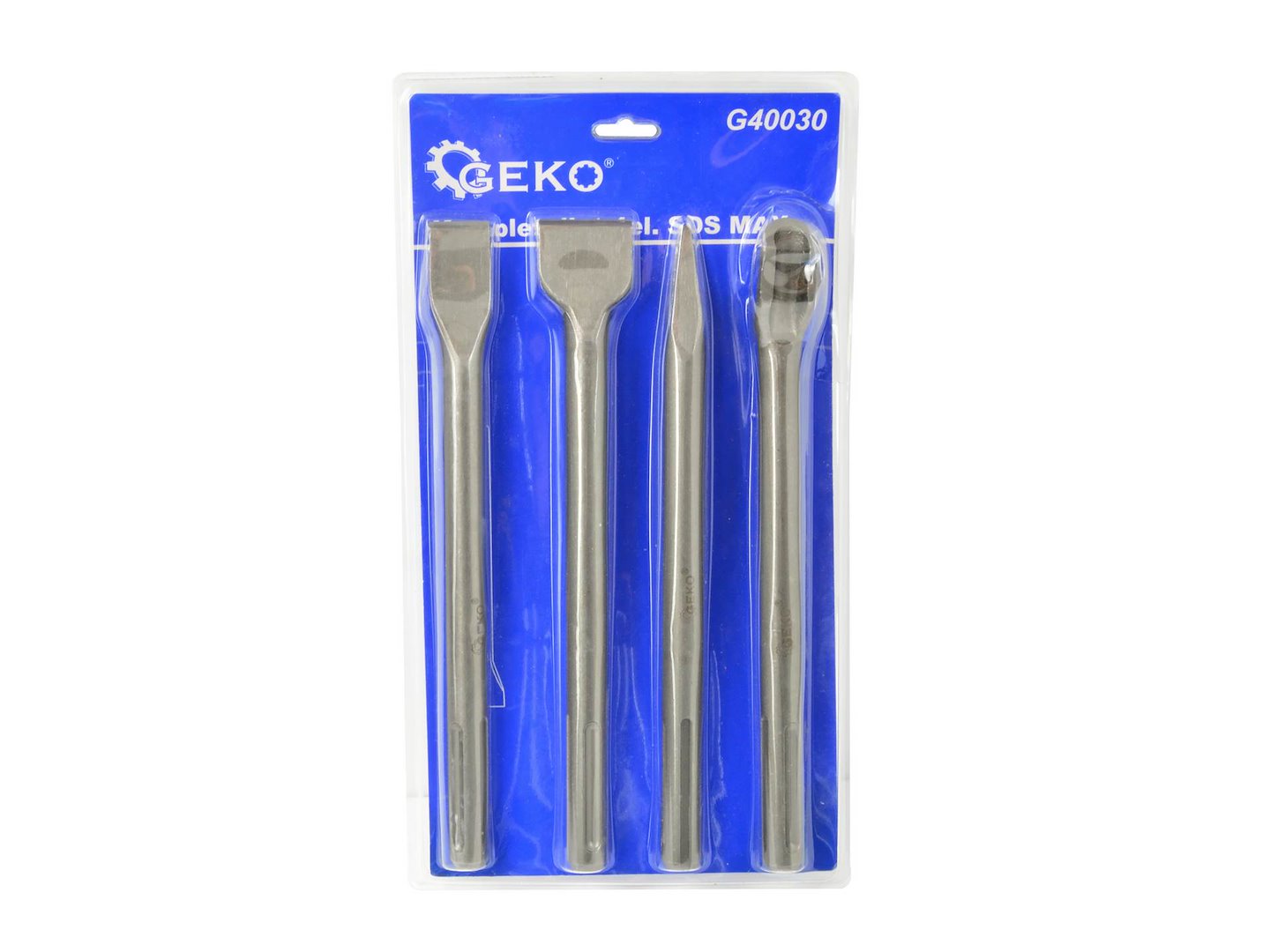Sada 4 ks sekáčů SDS MAX Geko G40030 — V provozu