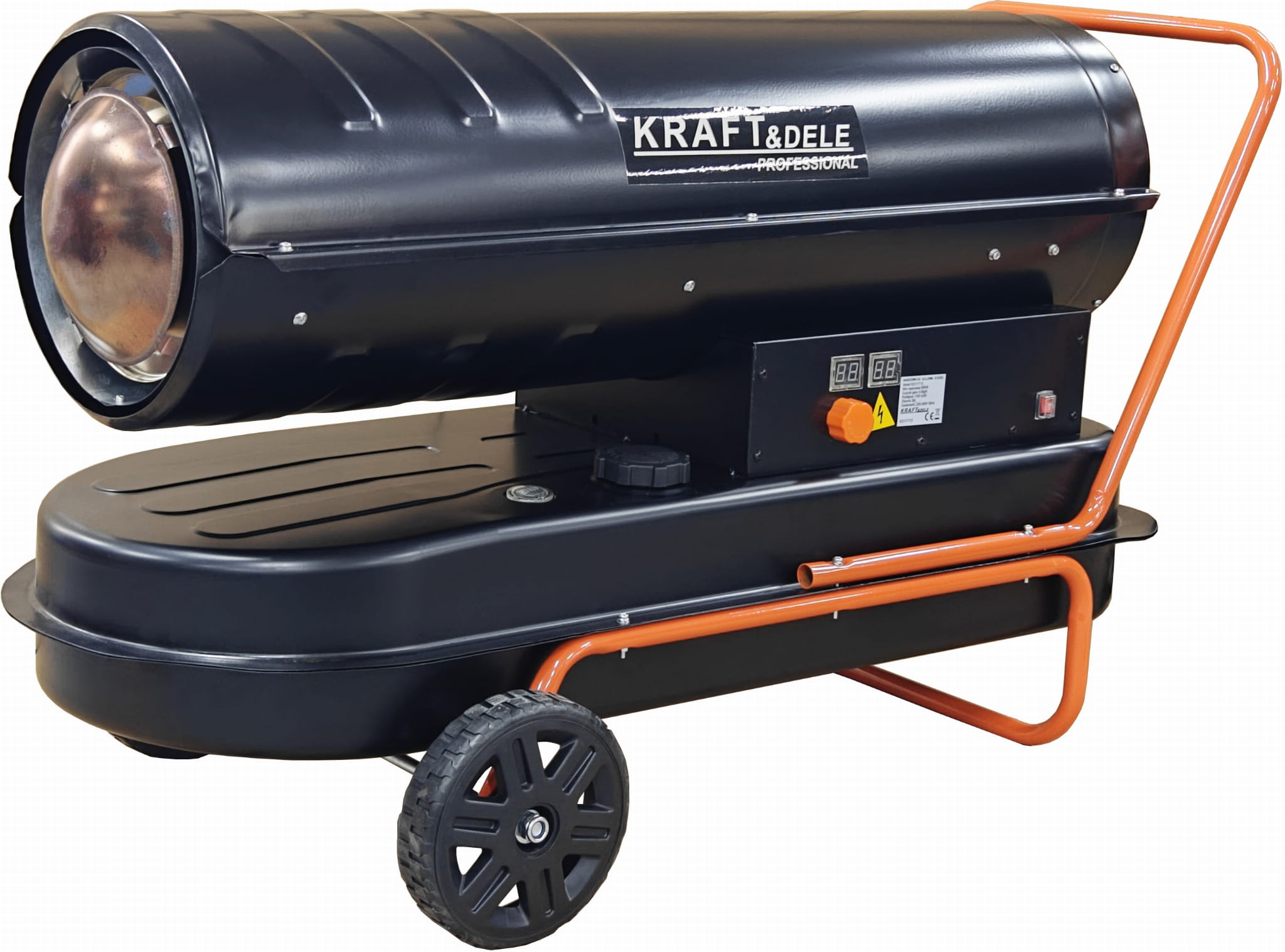 Naftová horkovzdušná turbína Kraft&Dele KD11712 – 60 kW, s termostatem a LCD displejem