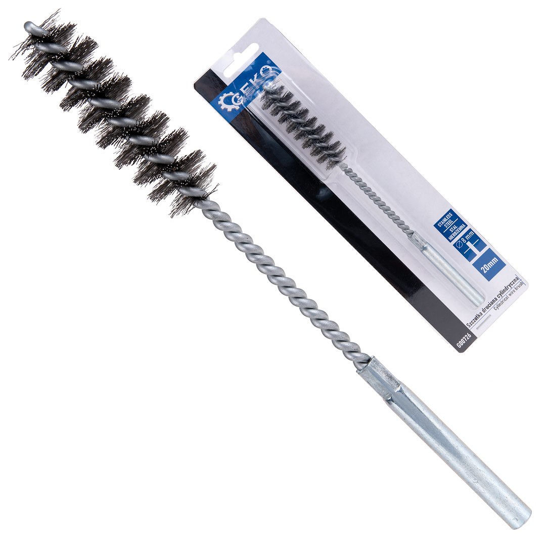 Válcový drátěný kartáč Geko 20 mm 25 mm výšky — Celkový pohled