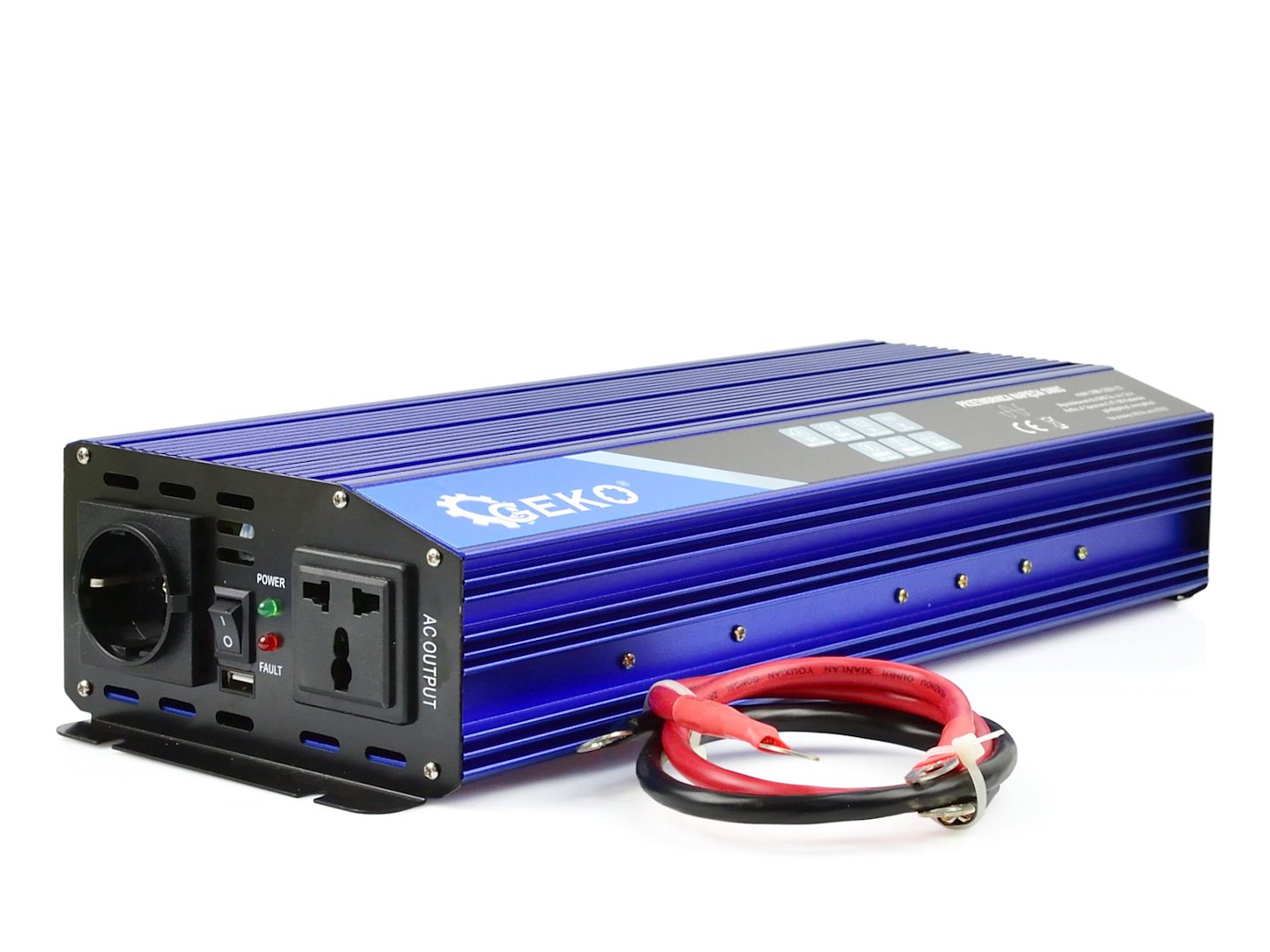 Měnič napětí sinus 12V/230V 2000 W Geko — Celkový pohled