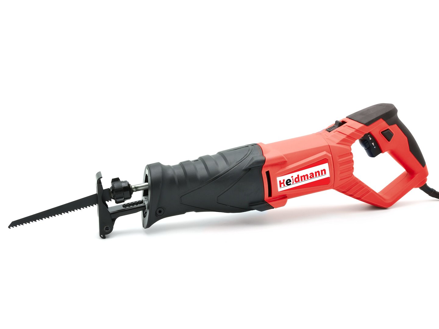 Šavlová pila Heidmann s výkonem 850 W a maximální hloubkou řezu 11,5 cm — Celkový pohled