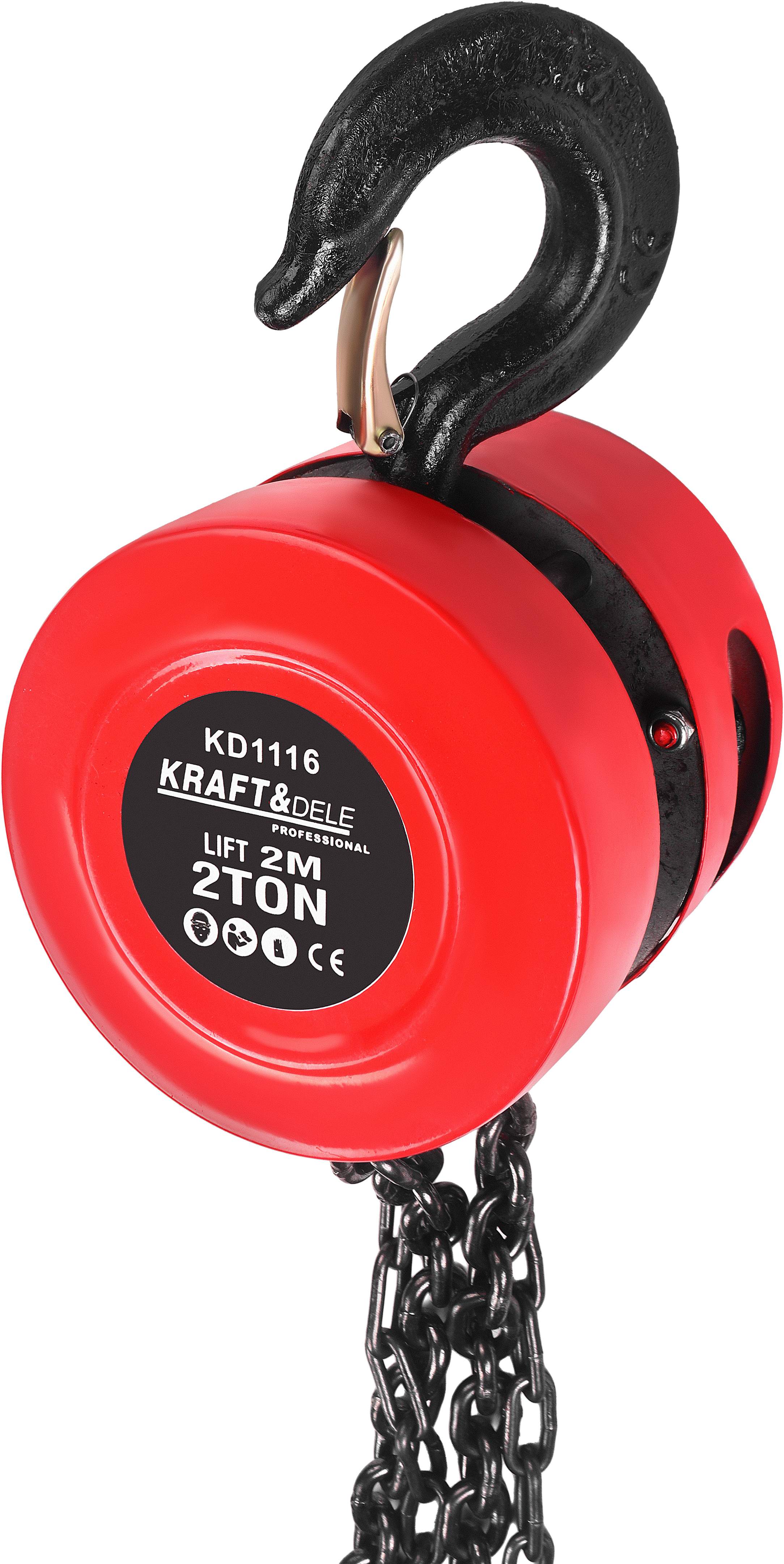 Dílenský řetězový kladkostroj 2T Kraft&Dele KD1116 8