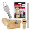 Vložka válcového zámku s knoflíkem 30/40 mm – kartáčovaný mosaz GEKO