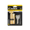 Vložka do zámku s knoflíkem 30/40 mm – kartáčovaná mosaz GEKO