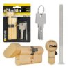 Vložka do zámku s knoflíkem 30g/50 mm (barva mosaz) GEKO