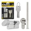 Vložka do zámku s knoflíkem 30G/40 mm, nikl – GEKO