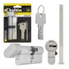 Vložka zámku s knoflíkem 35G/45 mm, nikl – GEKO