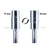 Skládací klíč na kola v pouzdře 17×19 mm + 21×23 mm CrV GEKO