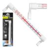 Okenní teploměr GEKO 205×17 mm — bílý, rozsah -50 °C až +50 °C