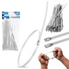 Stahovací pásky nerezové 4,6 × 200 mm, sada 100 ks – GEKO