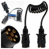 Spirálový prodlužovací kabel pro přívěs 1,5 m 7PIN 12V GEKO