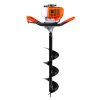 Benzínový zemní vrták GEKO 62 cm³ se sadou vrtáků 10/15/20 cm a prodloužením 50 cm