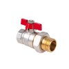 Kulový kohout 3/4" DN20 s ucpávkou a šroubením – motýlek GEKO