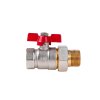 Kulový kohout 3/4" DN20 s ucpávkou a šroubením – motýlek GEKO