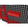 Dílenský nástěnný panel na nářadí Kraft&Dele KD11897 – kovová perforovaná deska 112 × 45 cm se sadou 32 organizérů