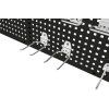 Dílenský nástěnný panel na nářadí Kraft&Dele KD11897 – kovová perforovaná deska 112 × 45 cm se sadou 32 organizérů