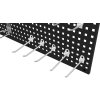 Nástěnný dílenský panel Kraft&Dele KD11897 — perforovaná kovová tabule 112 × 45 cm se sadou 32 organizérů